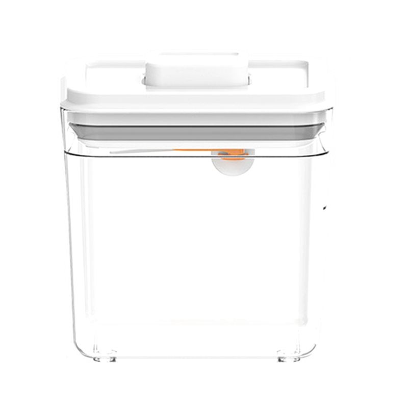 Food Storage Container Square Kitchen Storage Box Multigrain Storage Jar Transparent Sealed Cans Easy to Buckle(1700Ml)