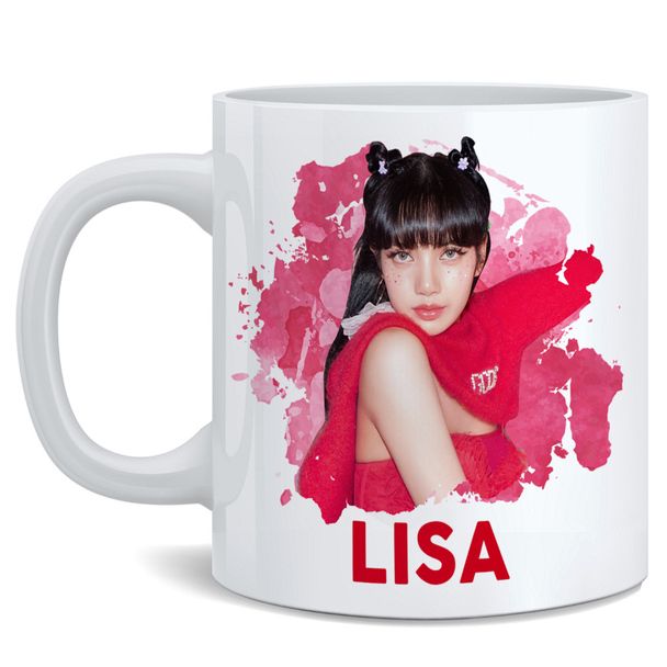 Blackpink Lisa Kpop Merchandise Music Group Merch Ceramic Coffee Mug Tea Cup Fun