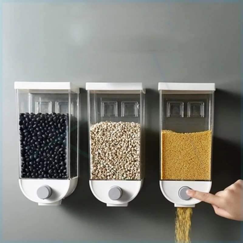 Wall-Mounted Food Storage Box New product Food Storage Box Kitchen Wall-Mounted Storage Tank Plastic Container Storage Food Storage Airtight Container 1500Ml