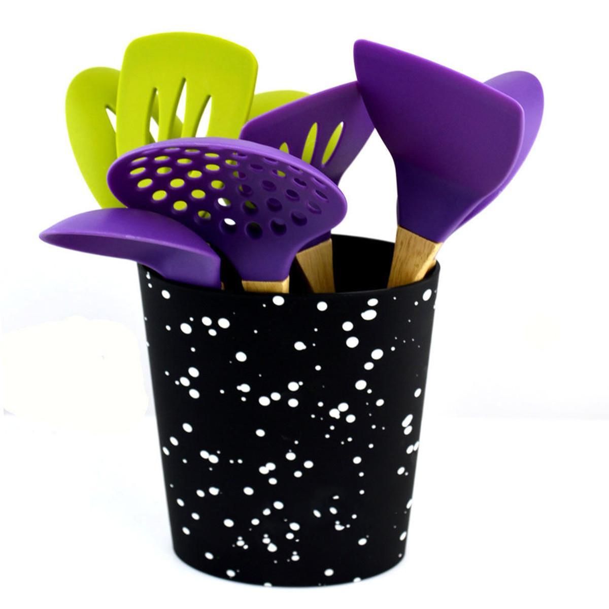 Oval Knives Cutlery Stand Block Universal Holder Storage Organizer Kitchen Set