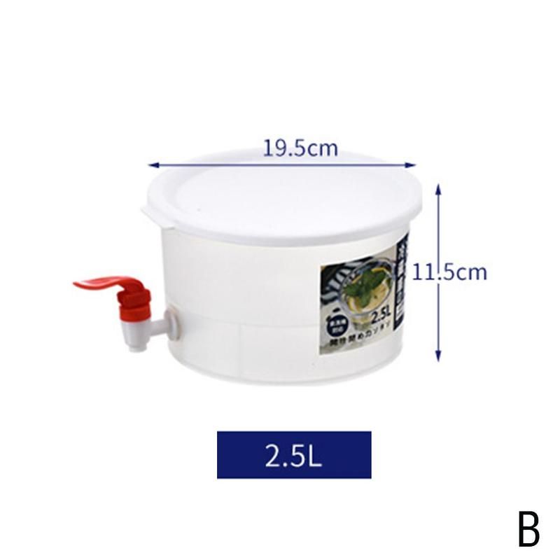 2.5/3.5L Cold Water Kettle & Faucet Big Refrigerator Lemonade Bottle Drinkware Pot Beverage Dispenser Bucket Kitchen Ice Teapot