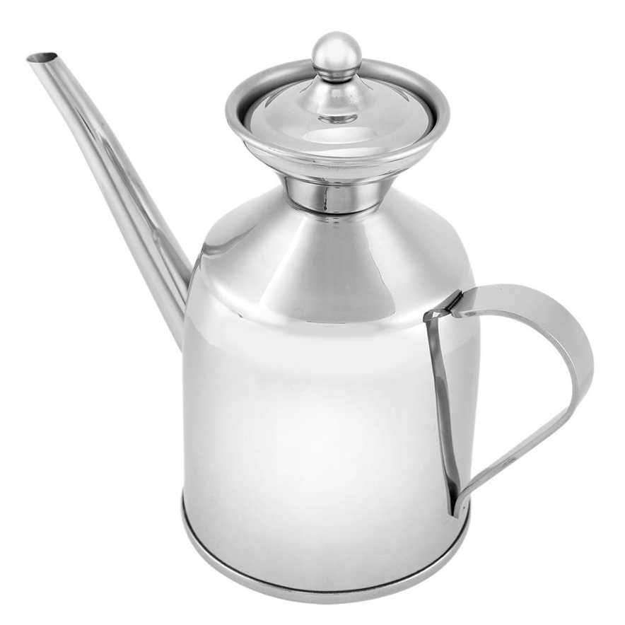 Stainless Steel Vinegar Bottle Portable Oil Can Soy Sauce Container