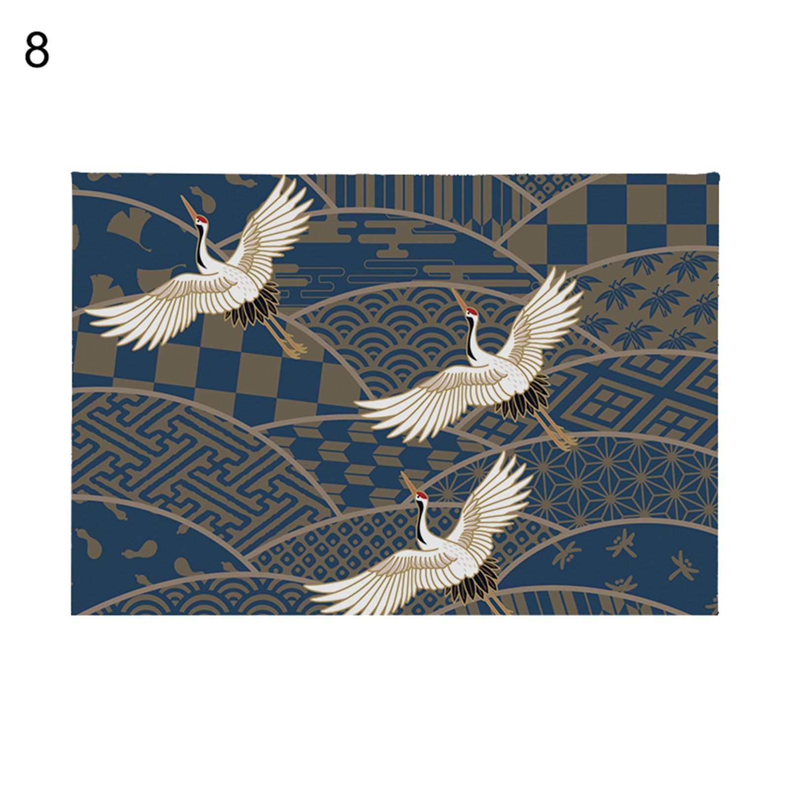 Creative Printed Placemat Heat Resistance Linen Convenient Stylish Table Cushion for Kitchen