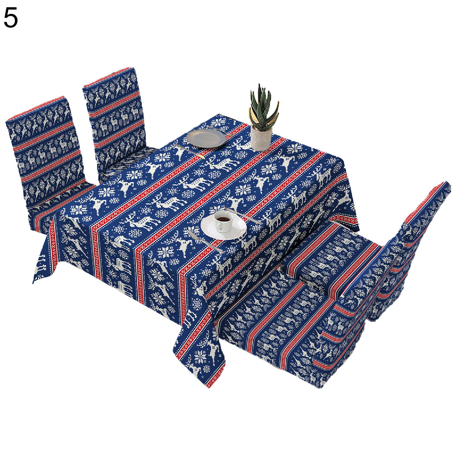 Table Cloth Christmas Theme Design Non-Fading Cloth Wedding Party Chair Cover for Dinning Room