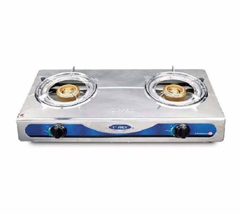 Double SS Auto Gas Stove NG A-208