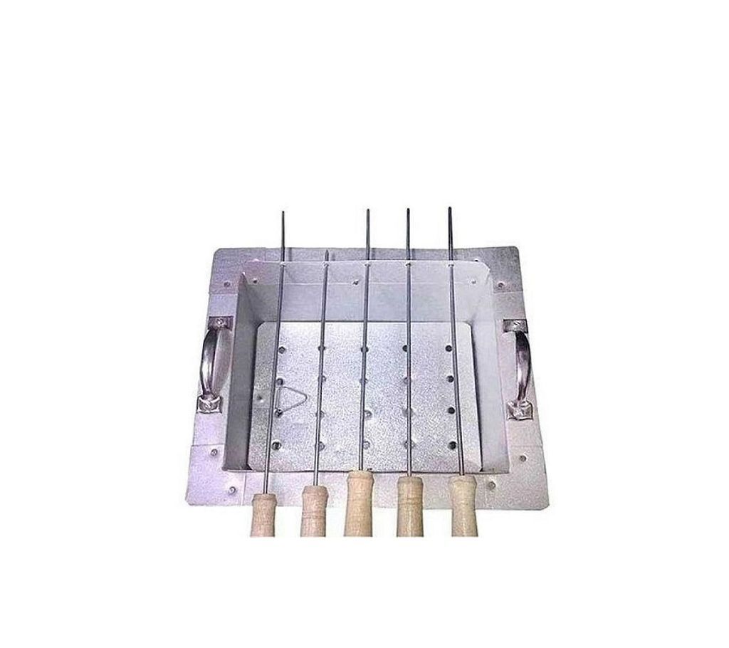 Silver  BSS-BBQ Stand with 5 Stick