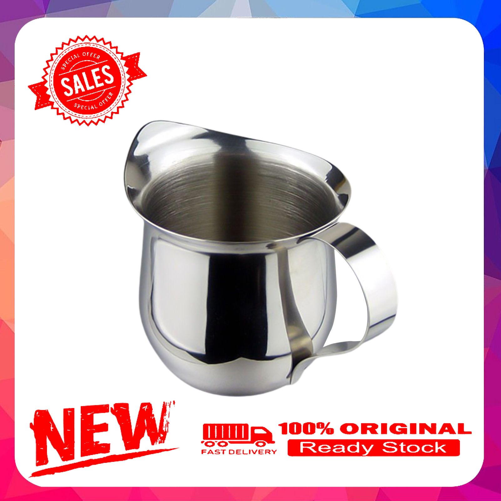 Cappuccino Coffee Pot Stainless Steel Latte Milk Mug Pointed Mouth Milkshake Cup
