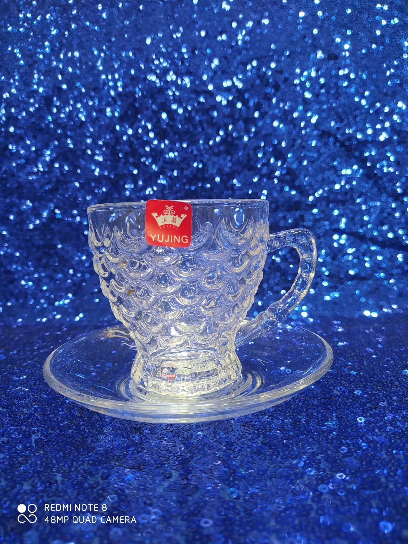 Glass Transparent Cup Set / 6 pice cup+6 pice saucer Tea Set, Coffee Set