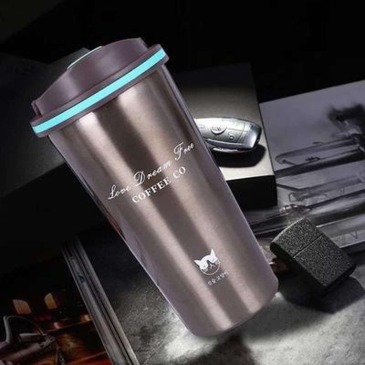 380Ml Thermos Mug Coffee Cup With Lid Thermos Cup Seal Stainless Steel Bottle