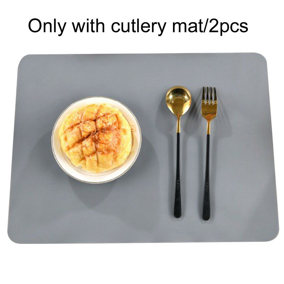 2pcs Kitchen Placemat Tableware Mat Sil Pad Heat Insulation Placemats