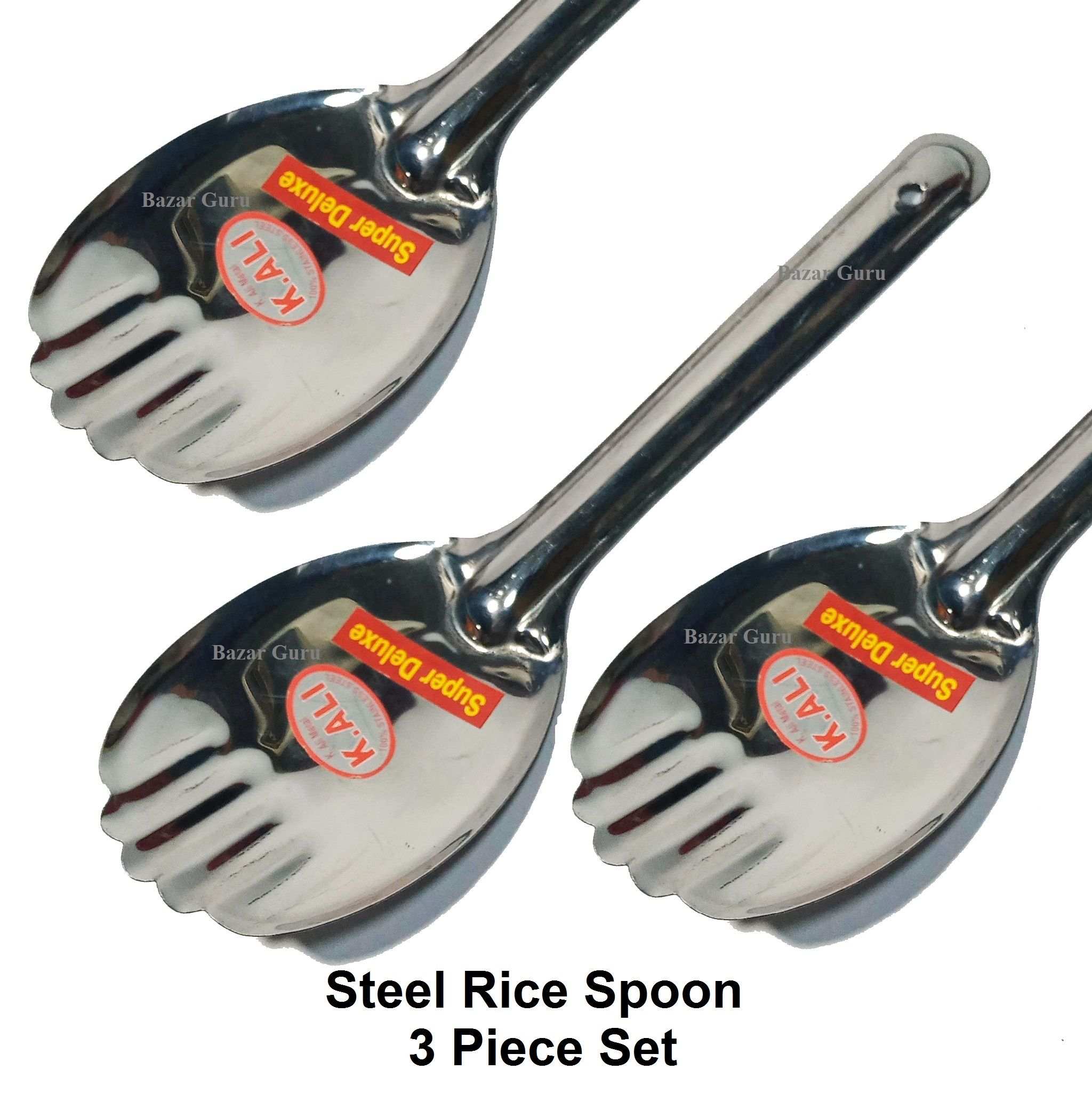 Stainless Steel Rice Spoon-3 Pieces Set