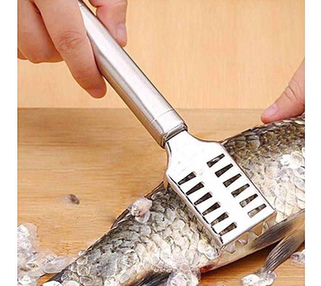 Stainless Steel Fish Scale Cleaner - Silver