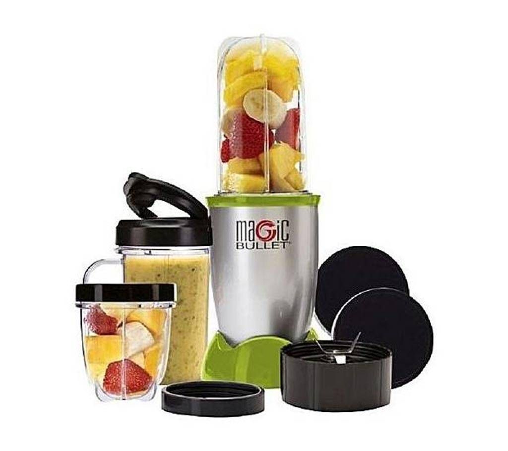 Magic Bullet Blender - 21 Pcs Set - Silver and Black