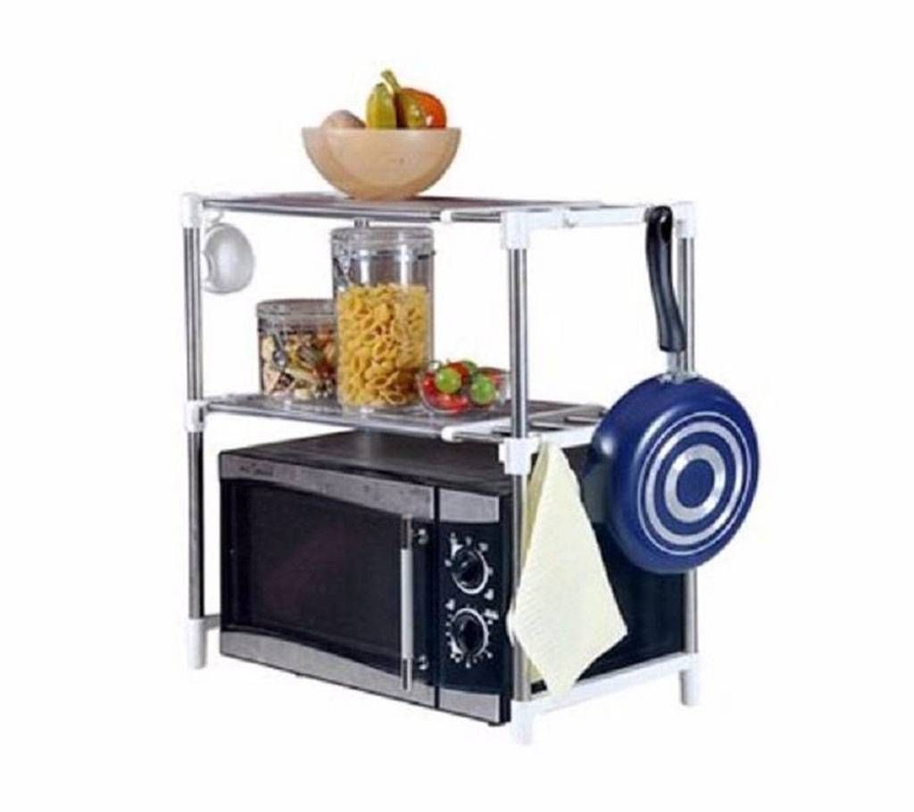 Microwave Oven Storage Racks - Silver