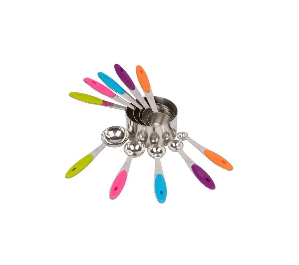 10-Piece Stainless Steel Measuring Cups & Spoons Set