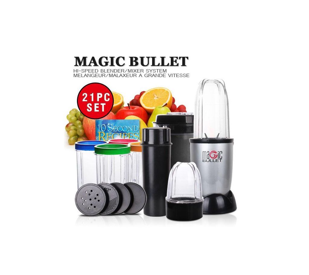 Magic Bullet Deluxe 21 pc Set Blender Mixer High Speed Magic Bullet 21