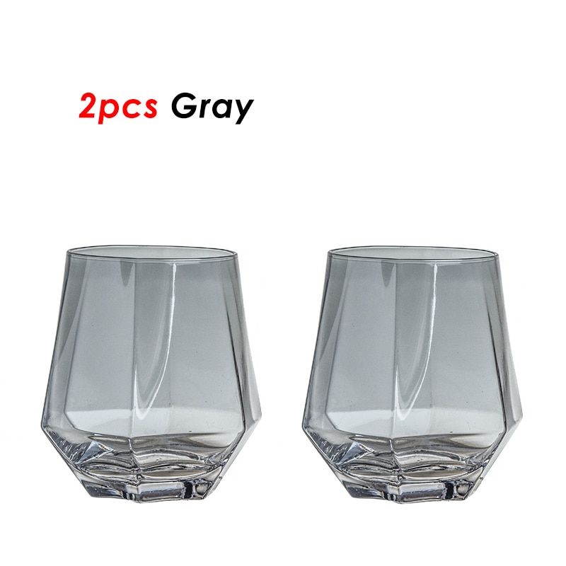Amber / Smoky Grey / Seven Colors / Transparent Hexagon Pot Glass Household Large Capacity Juice Pot Water Cup Set