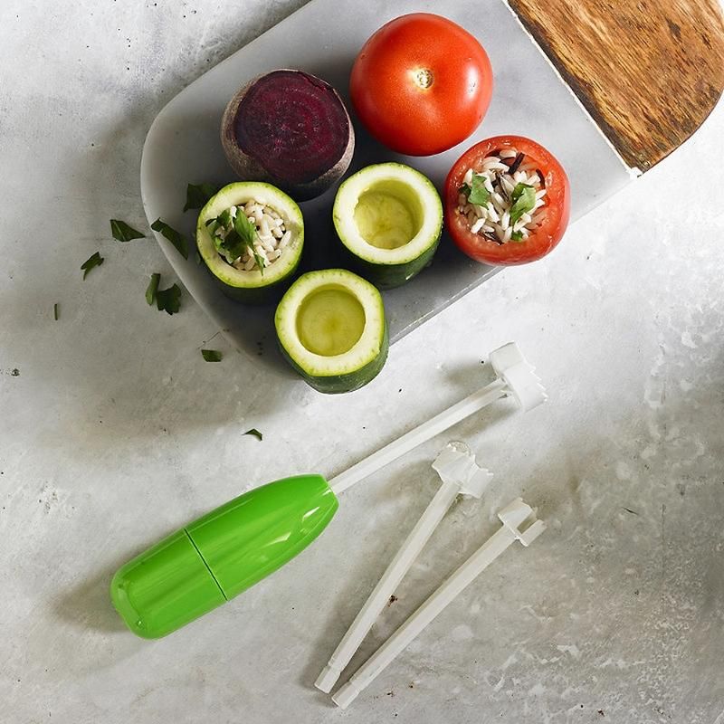 4Pcs/Set Vegetables Corer Spiral Cutter Spiralizer Digging Device Corer For Stuffed Vegetables -