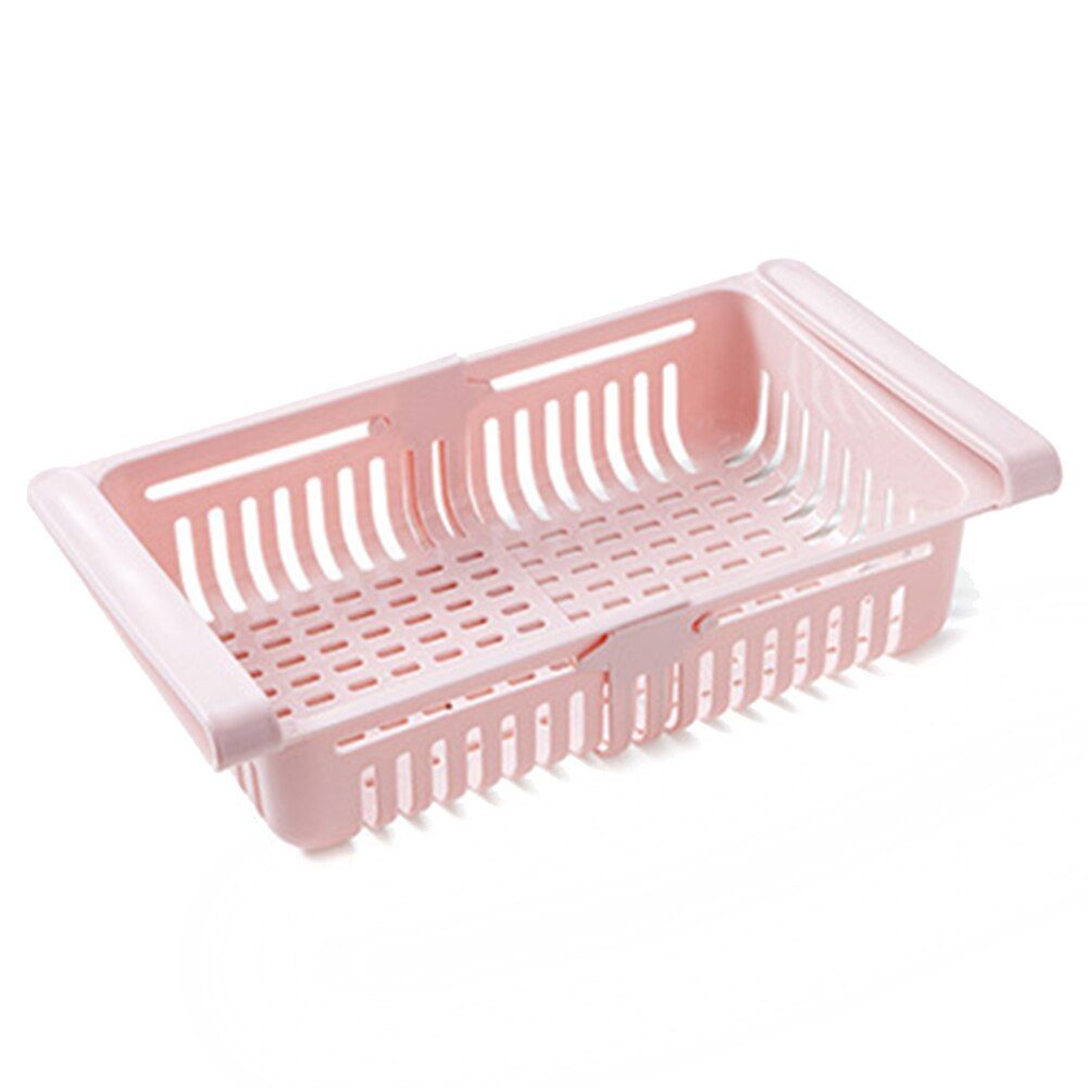 Retractable Drawer Type Refrigerator Container Box Food Fruit Organizer Basket Fridge Storage Bins DC156