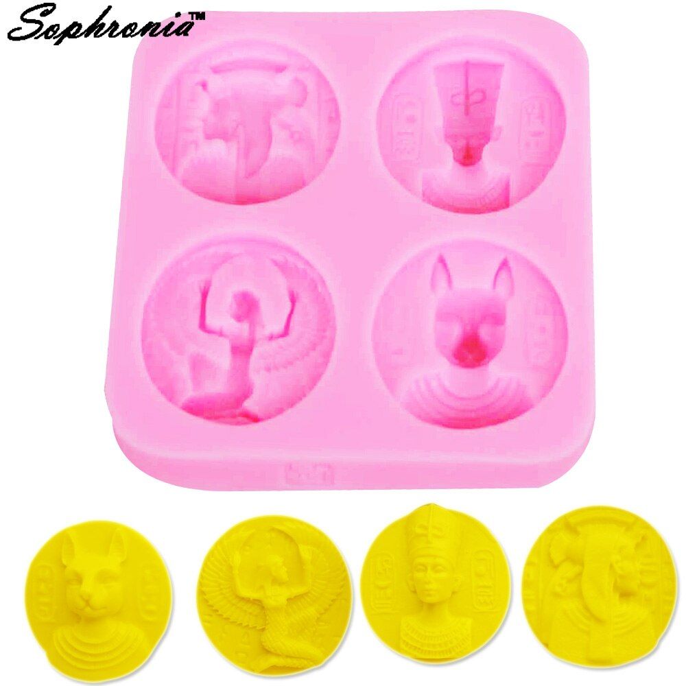 Sophronia Sophronia Egyptian Mythology Character Images Group Silicone Mold Cake Tool Fondant Cake Decorating Clay DIY Tool M660