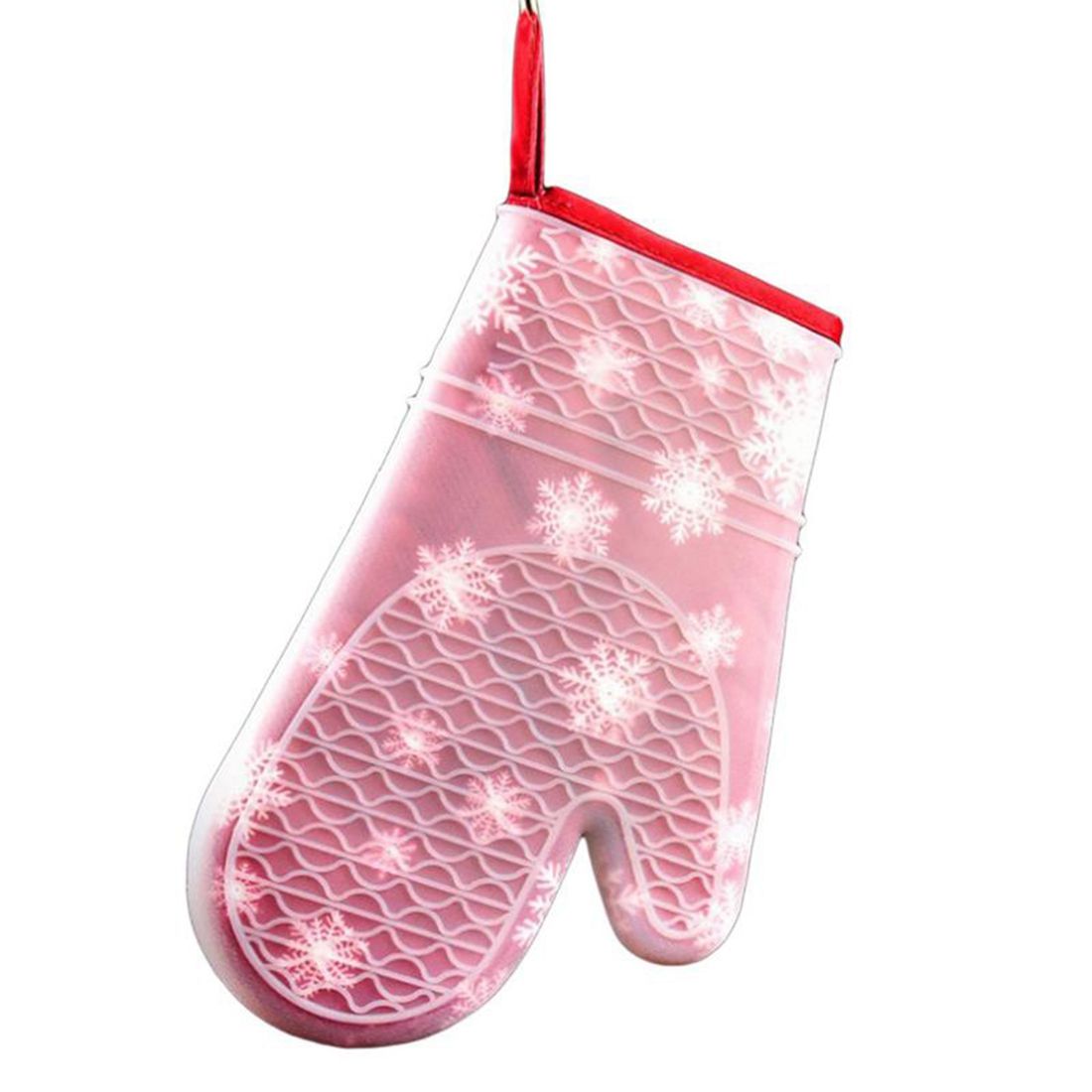Christmas Silicone Cloth Gloves Microwave Silicone Printing Gloves Insulated Gloves Kitchen Oven Baking Tools Gloves