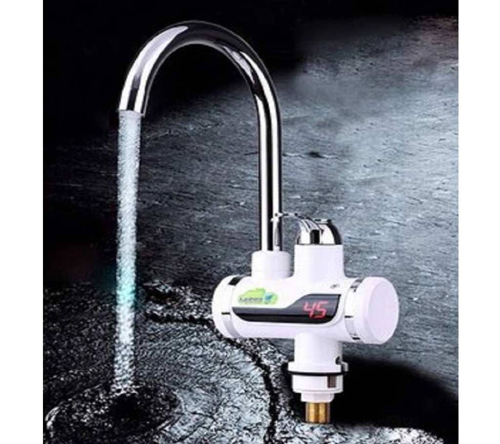 220V 3000W Tankless Instant Heating Sink Tap 360° Digital Display Electric Water Heater Faucet EU