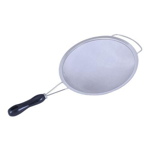 Steel Noodles Filter (Chakni) 25cm - Silver and Black