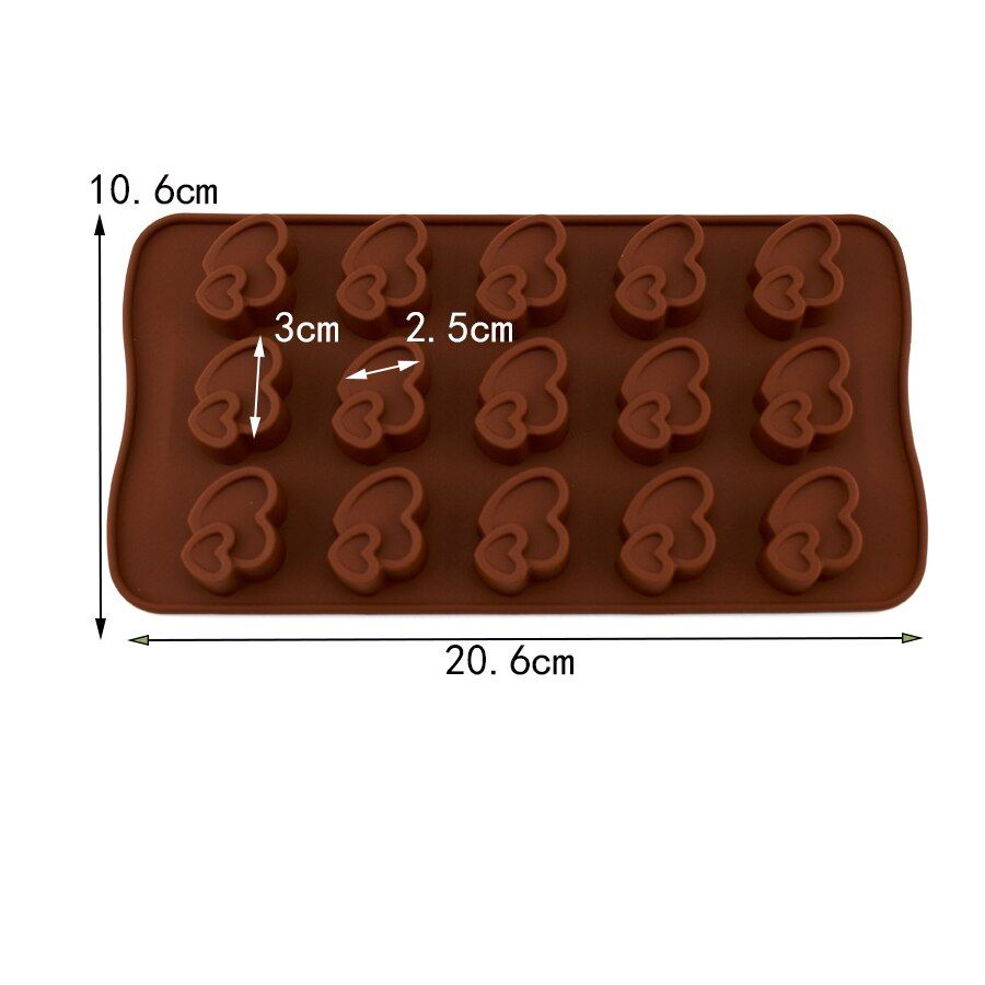 3D silicone chocolate mold 16 shapes non-stick candy pudding cake moulds flower letter shape baking Tools