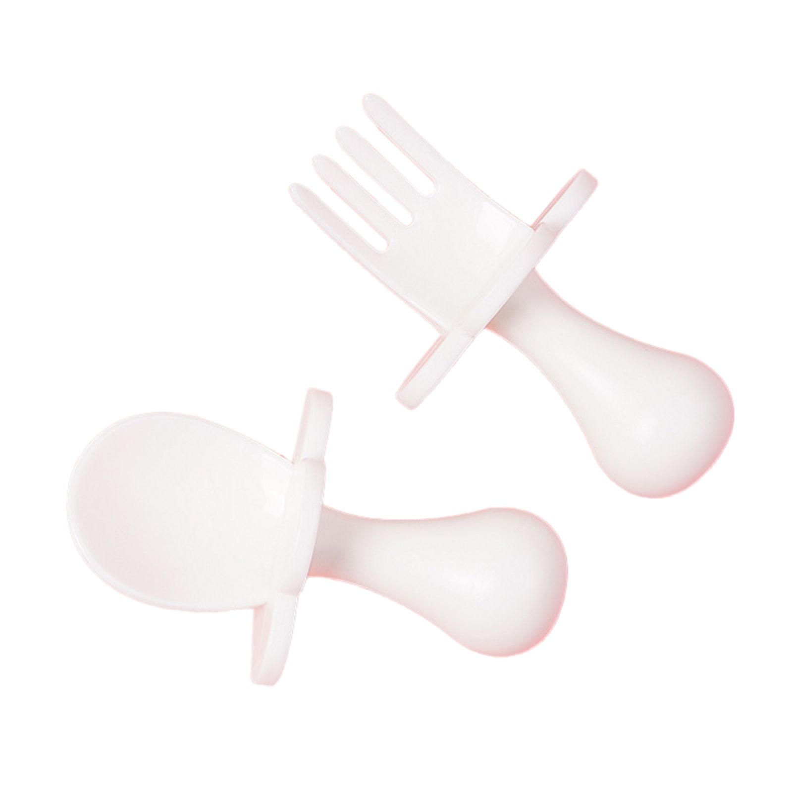 Spoon Fork Set Safe Healthy Mini Anti-choke Self Feed Training Baby Spoon Fork Set for Baby