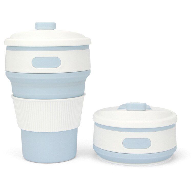 350ml Multifunctional Silicone Cup Collapsible Water Cup Coffee Cup Retractable Water Cup Portable Outdoor Travel Space Cup Mug