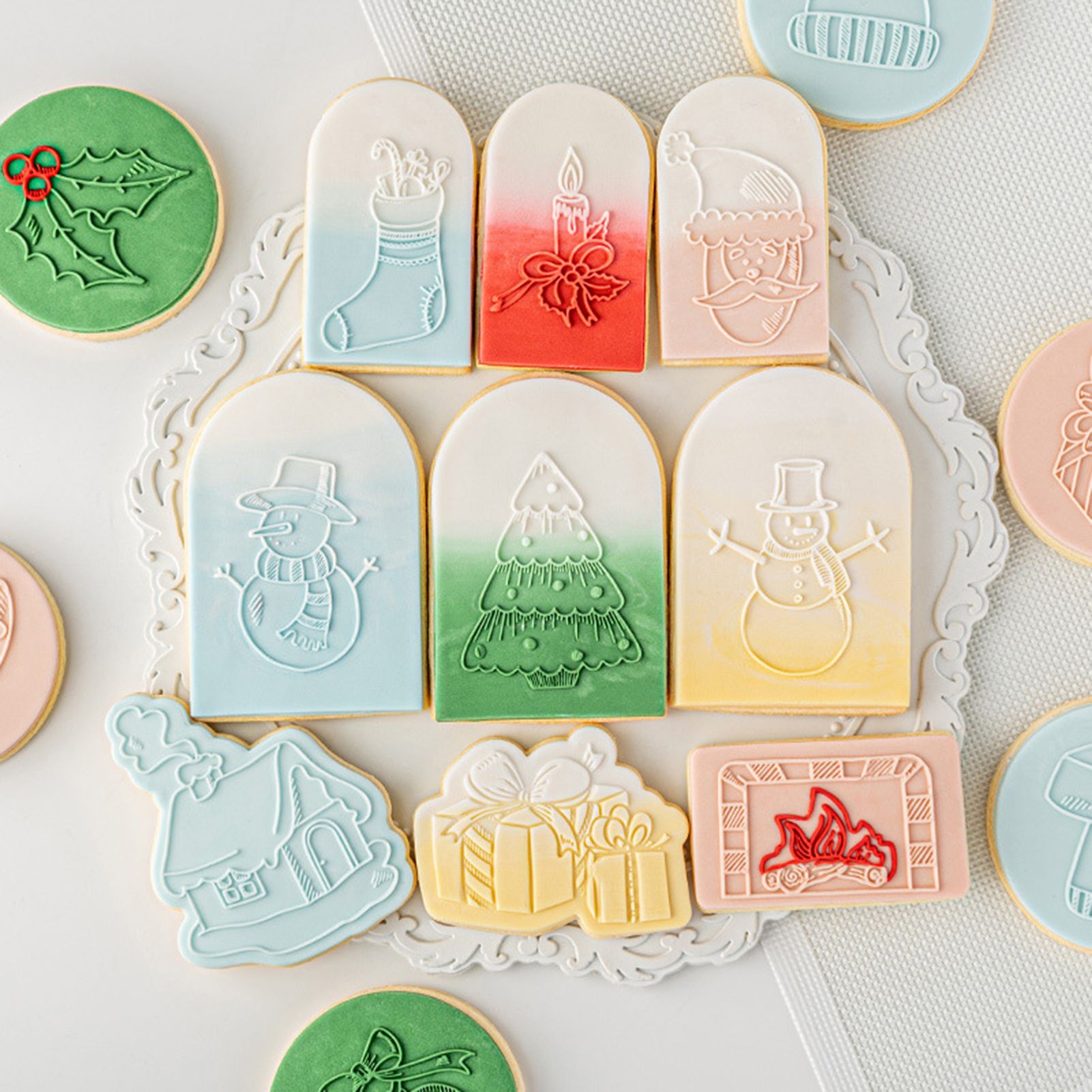 Embosser Template Christmas Design Chocolates Maker Mould