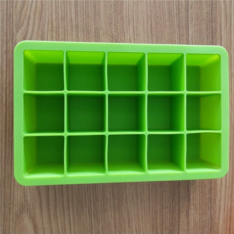 1PC Silicone Ice Cube Maker Form For Ice Candy Cake Pudding Chocolate Molds Easy-Release Square Shape Ice Cube Trays Molds