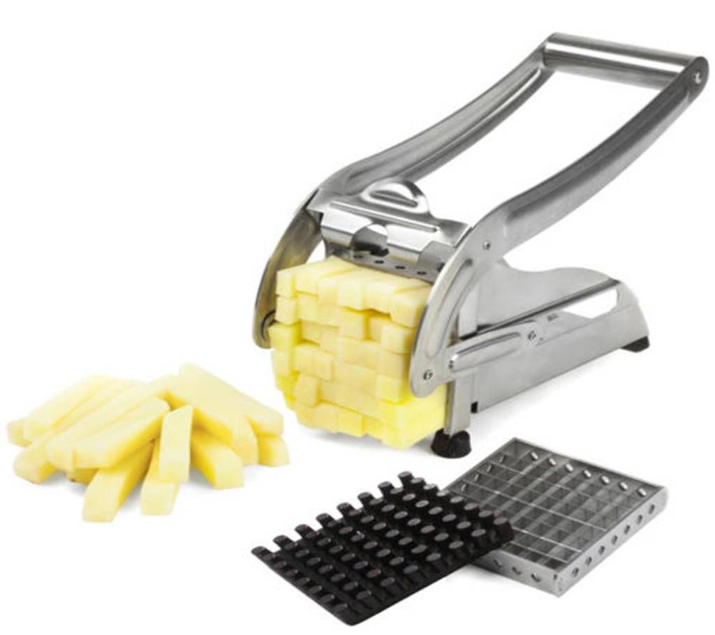 Stainless Steel Potato Chip French Fries Maker Cutter Slicer Chipper Chopper