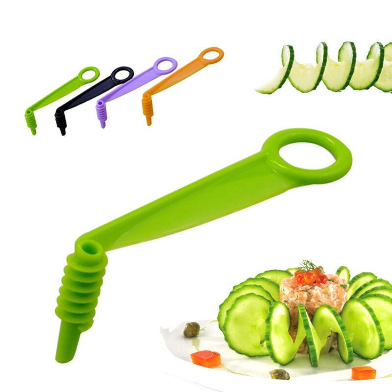 1 Pcs Fruit Vegetable Slicer Manual Spiral Screw Slicer Cut Fries Cut Manual Potato Cutter Potato Cutting Device Kitchen Tool-random color