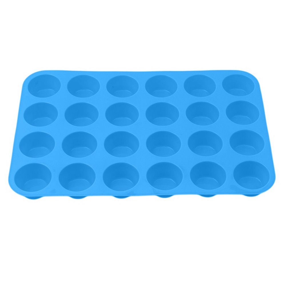 24 Cavity Silicone Cake Mold Muffin Cup Cookies Cupcake Bakeware Baking Pan Tray