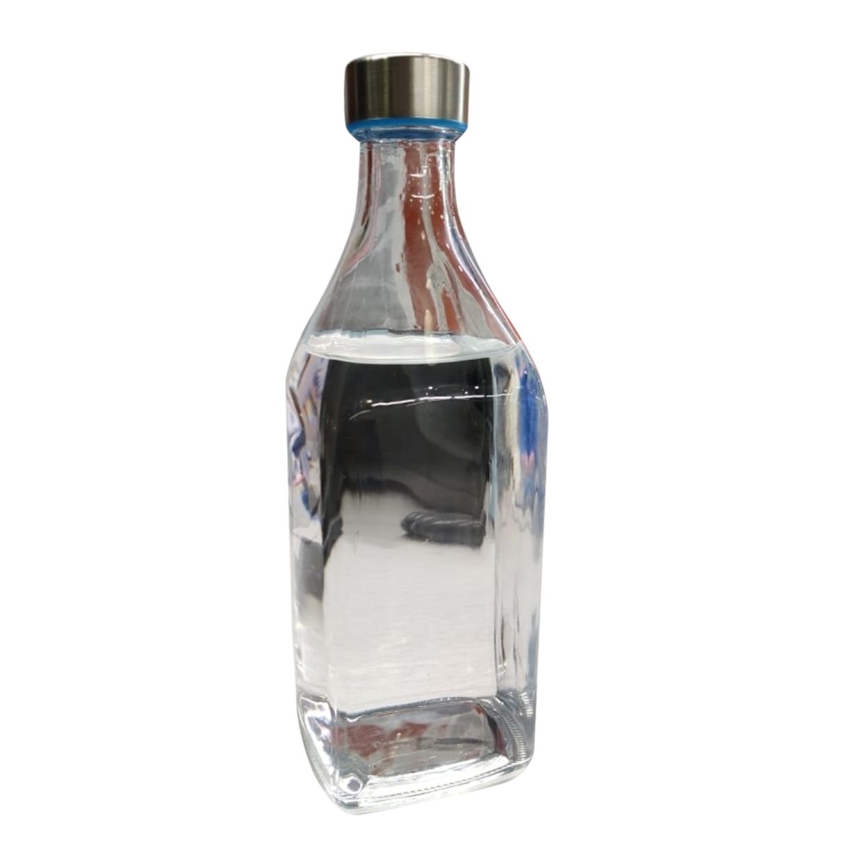 New Square Chaina Glass Bottle 1L Water / Milk Bottle