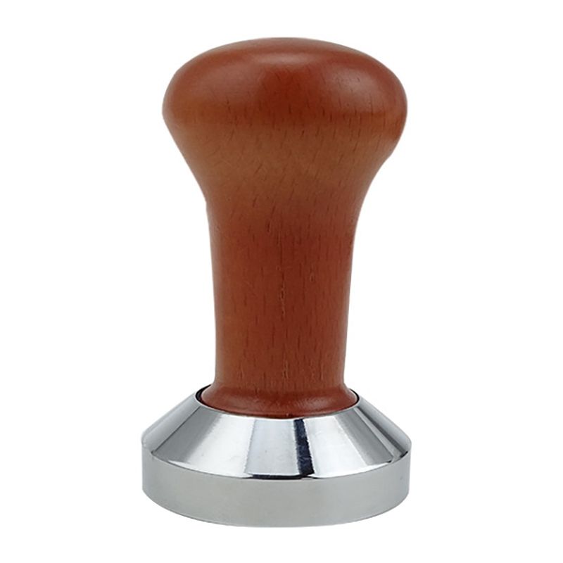 51mm Espresso Tamper Stainless Steel 304 Spring Coffee Powder Press Flat Base Coffee Powder Bean Press Hammer