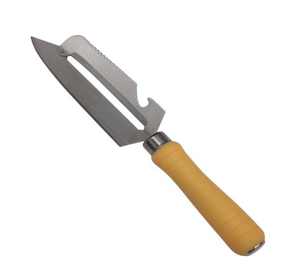 Silver and Sky Blue Stainless Steel Knife
