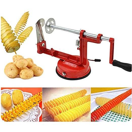 Potato Chips Maker, Manual spiral potato chips twister slicer cutter tornado twist machine