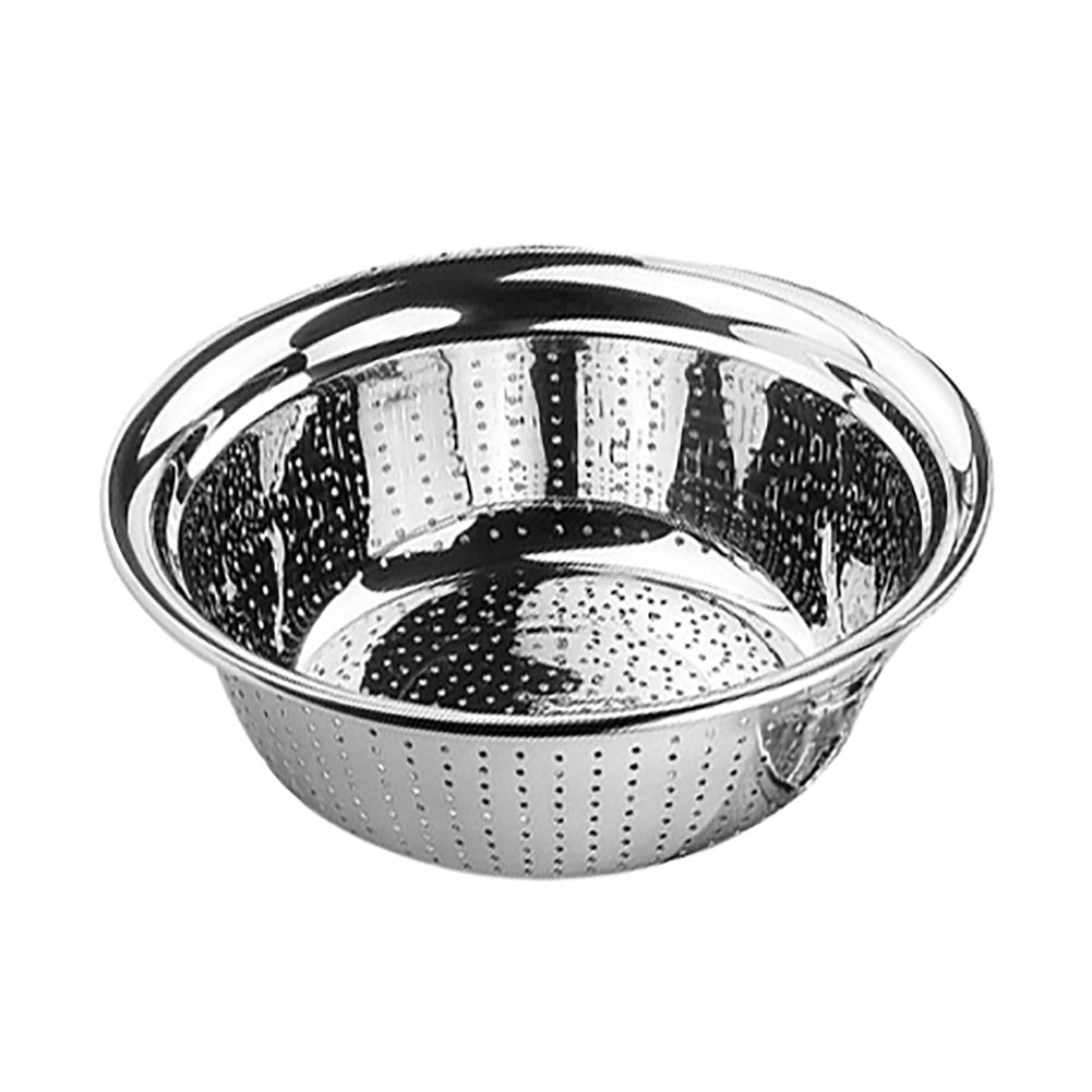 Stainless Steel Holes Washing Rice Sieve Strainer Fruits Vegele Drain Basket
