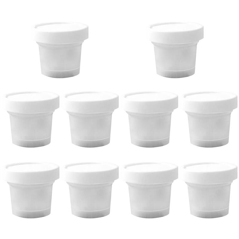 10Pcs 100ml Plastic Ice Cream Storage Cae Cup Practical Jelly Cup Pudding Milkshake Cup With Lid