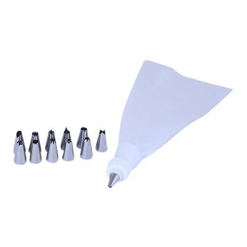 Steel 15pcs Baking Icing Set - Silver