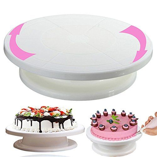 Turn Table - White 360 Rotate 28 Cm Size Heavy non Slip