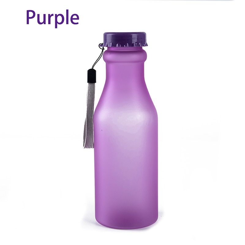 550ML Portable Sling Transparent Matte Water Cup Candy Color Water Bottles Drinking Cup Kettle Outdoor Sports Water Bottle