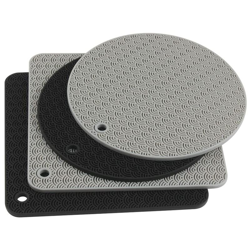 Silicone Trivet Mats for Hot Pots Pans,Drying Mat,Silicone Pot Holder Oven Mitts Hot Pads Drip Mat for Hot Pots and Pans