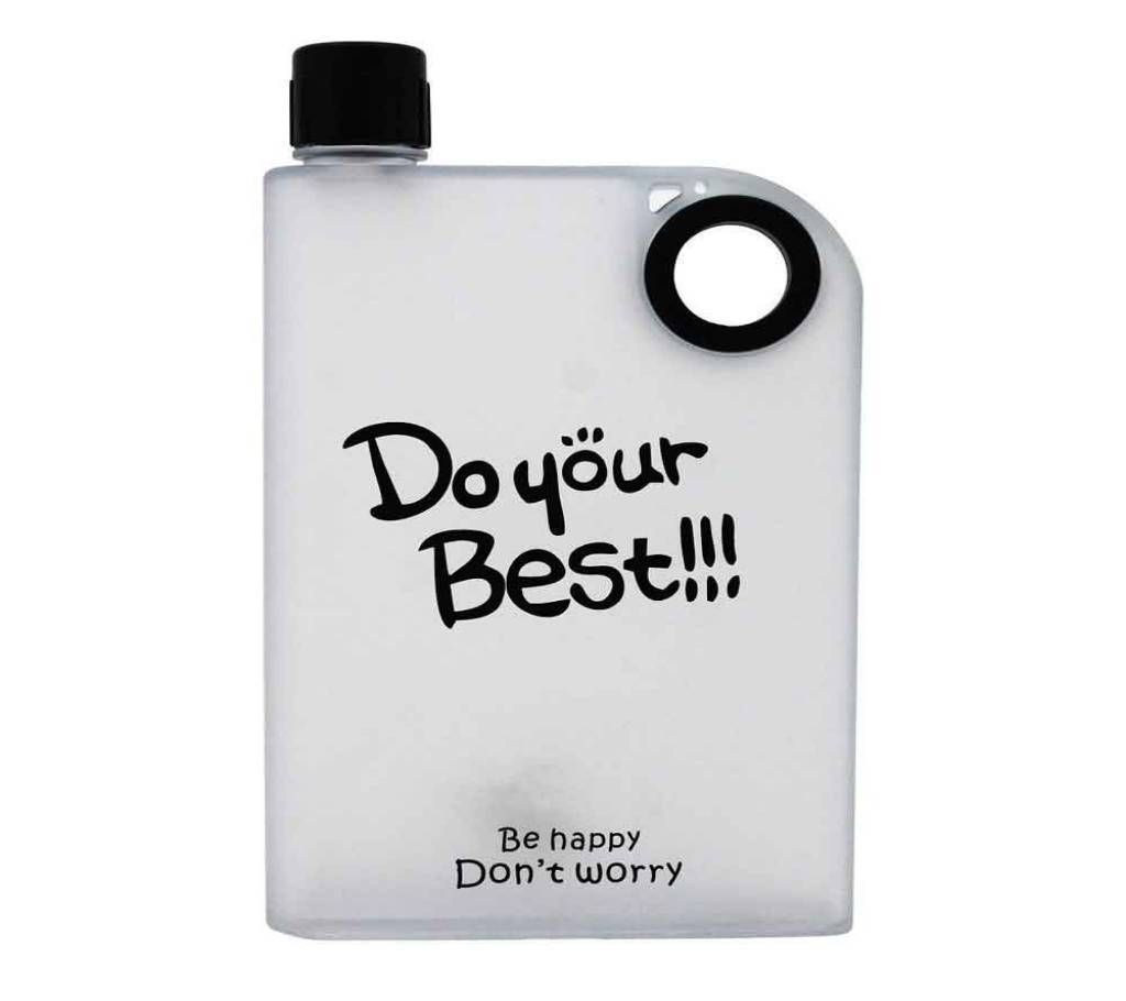 Notebook shaped water bottle 420ml