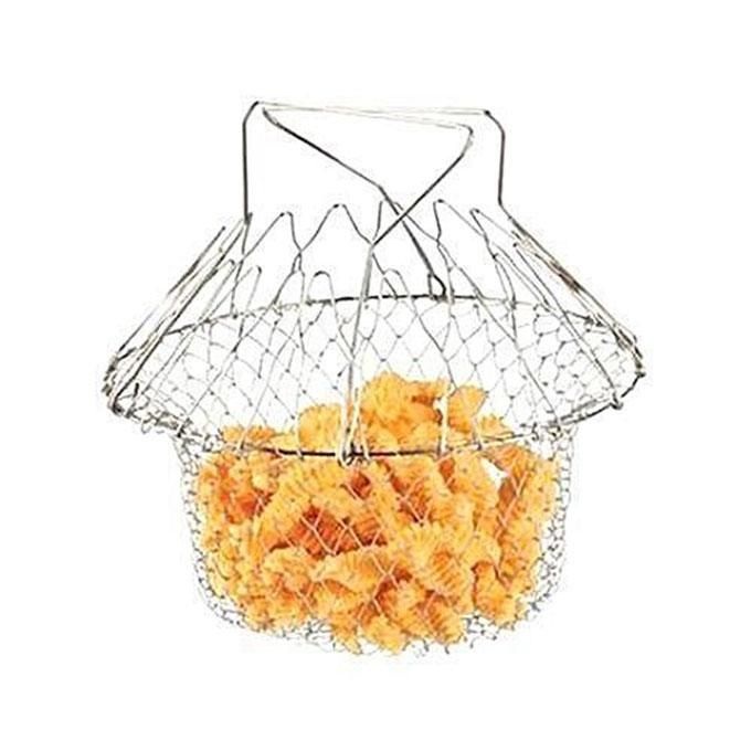 12 In 1 Stainless Steel Chef Basket Kitchen Tool - Silver