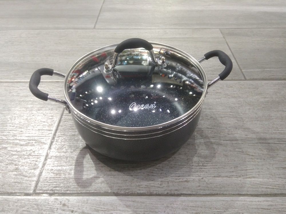 ONC22SC Cooking Pot Non Stick Stone Coating W/G Lid