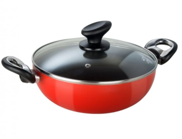 Topper Nonstick Deep Karai with Glass Lid (22cm)