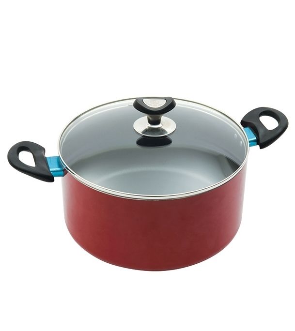 alhd Topper_Glamour Series Non-Stick Casserole with Glass Lid  (22cm)